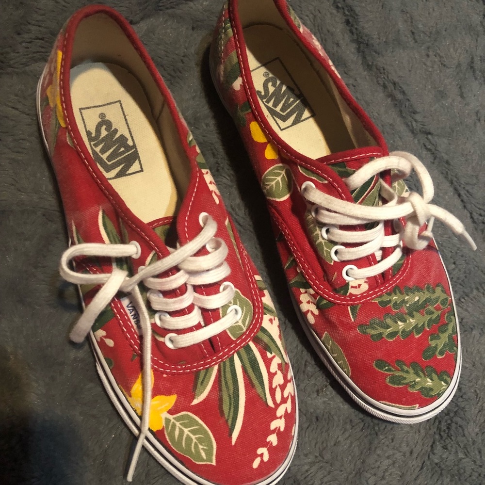 Tropical printed VANS SHOES!!